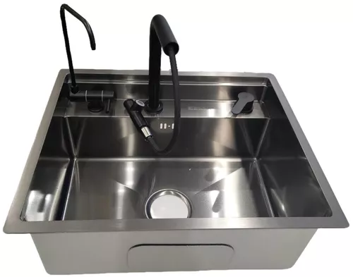 купить Мойка кухонная Backer Combo 550-45073 Nano Black в Кишинёве 