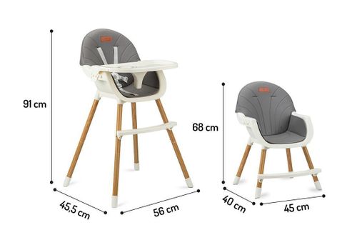 купить Стульчик для кормления MoMi Flovi Dark Gray в Кишинёве 