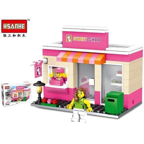 купить Конструктор Promstore 43894 Конструктор Hsanhe mini street Магазин Сладостей 26x18x5cm в Кишинёве 