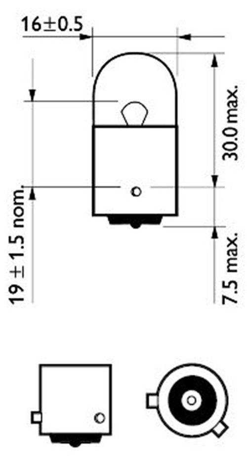 купить Автомобильная лампа Philips 12093NACP RY10W 12V BAU15s в Кишинёве 