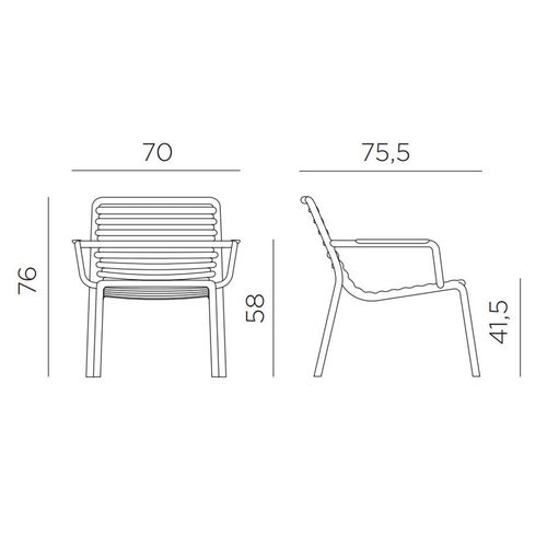 купить Лаунж Кресло Nardi DOGA RELAX CAPPUCCINO 40256.14.000 (Лаунж Кресло для сада и террасы) в Кишинёве 