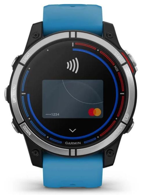 cumpără Ceas inteligent Garmin quatix® 7 Standard Edition, Cyan Blue Silicone Band (0100254061) în Chișinău 