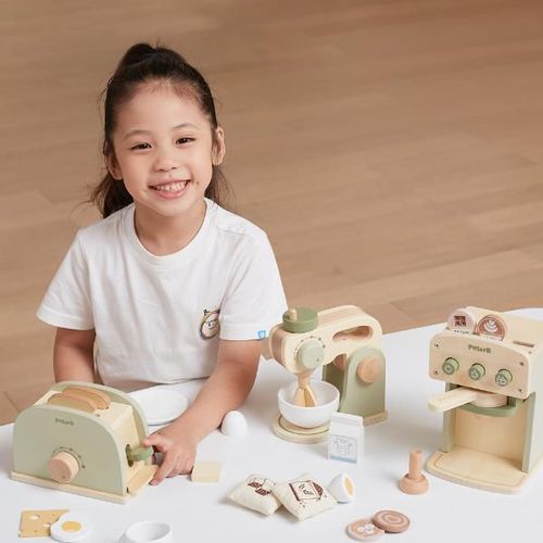 купить Игрушечная кухня и посуда Viga 44217 Set de joaca din lemn Gătim cu mixerul, 6 piese в Кишинёве 