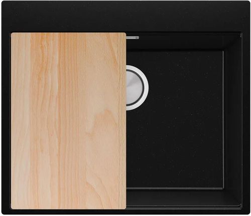 купить Мойка кухонная Primagran Oslo 60 Top Black metallic + accesorii 530x580 MONKM в Кишинёве 