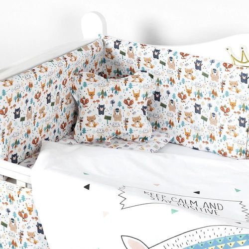 купить Детское постельное белье PernaMea Set lenjerie 8 piese Baby+ Forrest blue (PM.100263/2) в Кишинёве 
