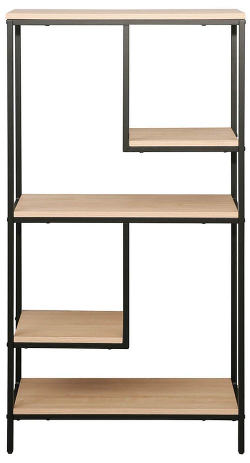 купить Офисный стеллаж Deco Aries 63.5x30.5x122H Oak/Black в Кишинёве 