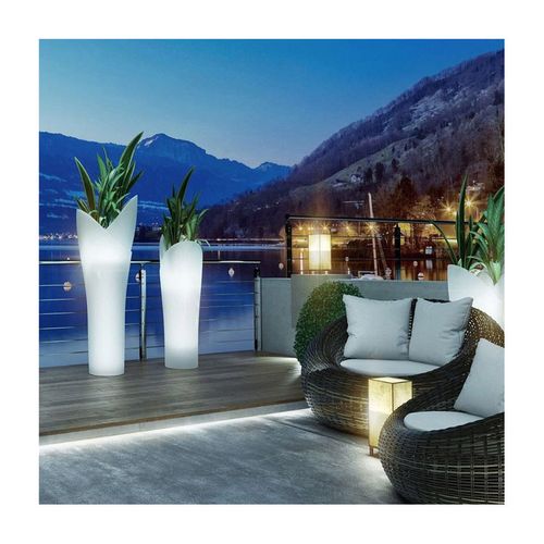 cumpără Cache-pot vaza de exterior cu iluminare LYXO ASSIA cache-pot H 115 cm with Led light outdoor - wire CH360-L00115 (Vaza de exterior cache-pot cu iluminare cu baza din otel inoxidabil - cu fir) în Chișinău 