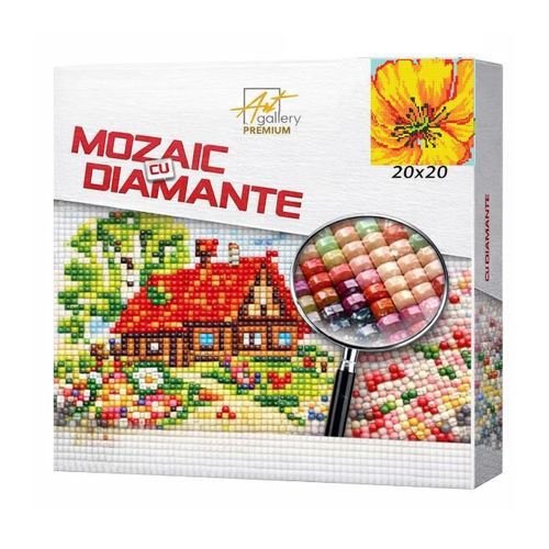 купить Картина по номерам Art Gallery BJ975 Mozaic cu diamante 20x20cm Floare aramie в Кишинёве 