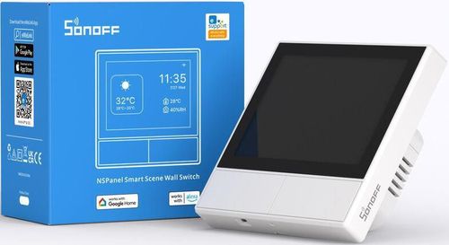 купить Выключатель электрический Sonoff Wi-Fi Dual-Channel Smart Scene Wall Switch NSPanel (Neutral Wire), White в Кишинёве 