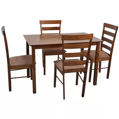 купить Комплект стол и стулья Evelin di Costacurta стол Gloria Burnish + 4 стула Gloria Burnish/Brown в Кишинёве 