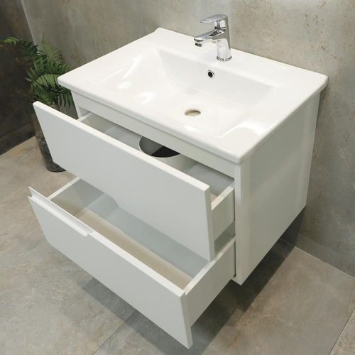 купить Шкаф под умывальник Bayro Sorento Soft 650 подвесной / белый мат в Кишинёве 