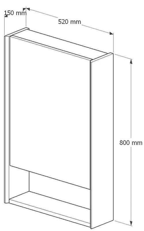 купить Зеркало для ванной miscellaneous PARIS 65 Alb Dr. cu dulap baie в Кишинёве 