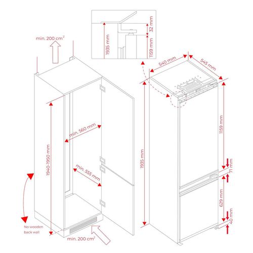 купить Встраиваемый холодильник Teka RBF 77360 FI WH в Кишинёве 