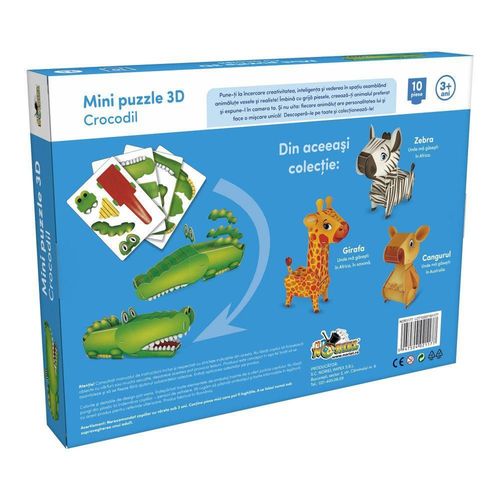 купить Конструктор Noriel NOR1177 Mini Puzzle 3D Crocodil в Кишинёве 