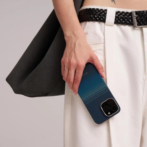 cumpără Husă pentru smartphone Pitaka Tactile Woven case for iPhone 16 Pro max Moonrise (KI1601MOM) în Chișinău 