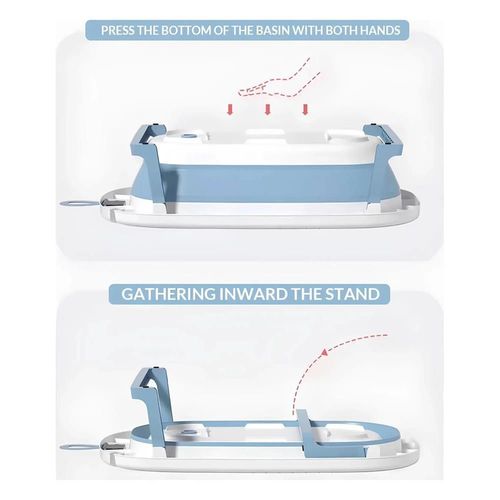 купить Ванночка 4Play Tiny Whale White/Blue, складная в Кишинёве 