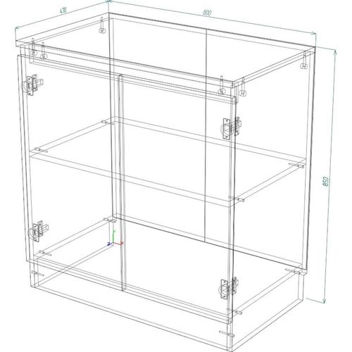 купить Комод Smartex (16423) Т8 80cm Alb в Кишинёве 