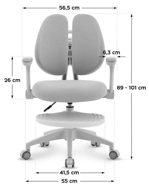 купить Офисное кресло Mark Adler Junior 4.9 Grey в Кишинёве 