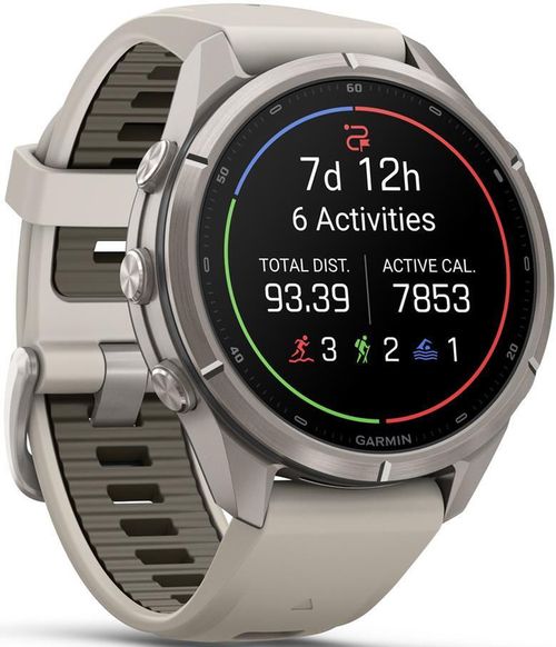 купить Смарт часы Garmin Fenix 9 Pro, 43mm,Ti, FogGry/DkSdsn band (010-04335-86) в Кишинёве 
