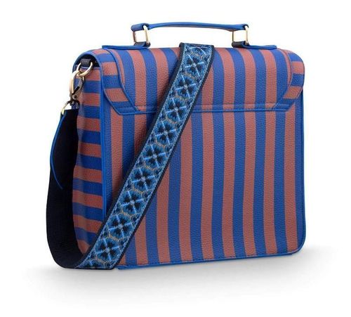 купить Сумка плечевая Pip Studio 51.273.421 Frances Cross Body Bag Medium Stripe Blue 25x9x21.5cm Blue в Кишинёве 