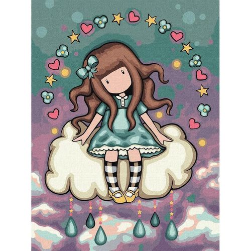 купить Картина по номерам Ideyka (KHO8672) April's Showers Santoro Gorjuss Collection, 30х40 в Кишинёве 