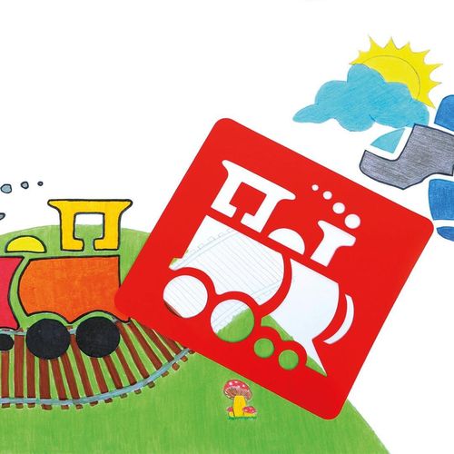 купить Набор для творчества Primo Crafts PAINTSET2 Set de colorat 55 de piese, 24 creioane, 24 pixuri, 6 șabloane, 1 creion в Кишинёве 