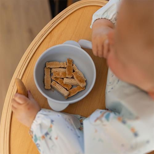 купить Посуда для кормления BabyOno 1662/01 Vas din silicon cu ventuza si capac (albastru) в Кишинёве 