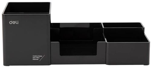 купить Подставка-органайзер Deli DLEZ00220 Suport Quali, 6 compartimente, negru в Кишинёве 