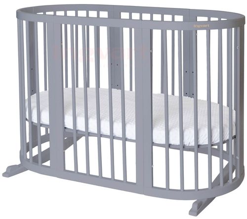 купить Кроватка Ingvart 1727012 9in1 Smart Bed Rotund Gri (transformabil), 72x72x120cm в Кишинёве 