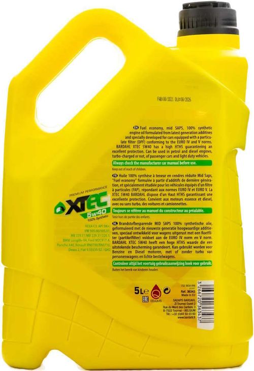 cumpără Ulei Bardahl 5W40 XTEC 5л (36343) în Chișinău 