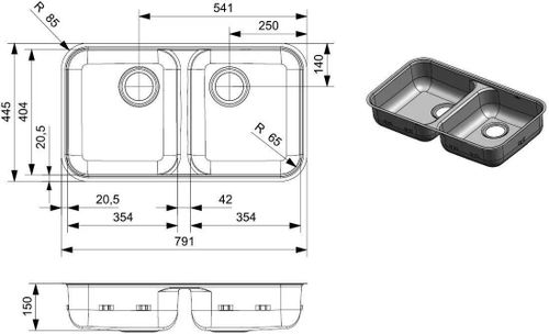 cumpără Chiuvetă bucătărie Reginox R34989 L18 35D40 KGKG-CC în Chișinău 