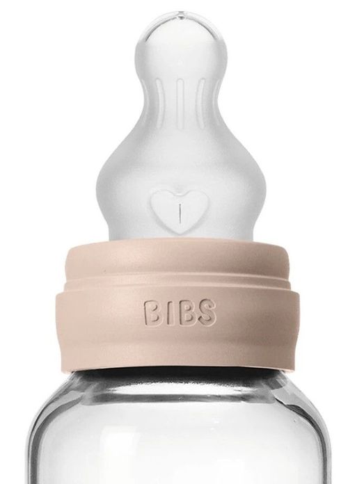 купить Поильник BIBS 50191244 Biberon din sticla anticolici Blush cu tetina din silicon 0+ luni, 120ml в Кишинёве 