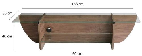 cumpără Comodă TV Trendy Crin, Nuc 158x40x35cm în Chișinău 