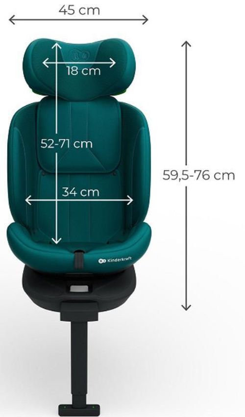 купить Автокресло KinderKraft KCI36002GREPL00 I-360 2 Plus I-Size Green в Кишинёве 
