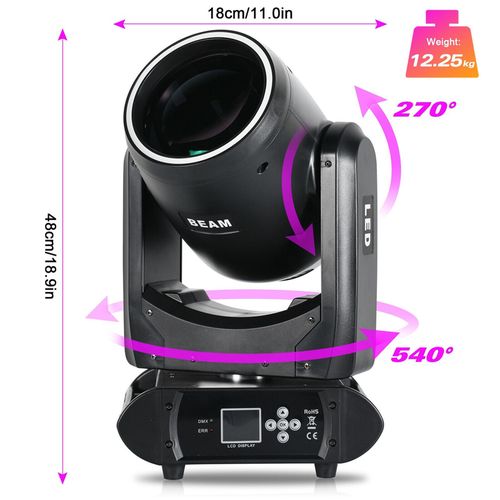 купить Сценическое оборудование и освещение Bon Audio ZQ02343 Aurora 300 Moving Head Beam 7R 450W Moving Head set 2 buc + case в Кишинёве 