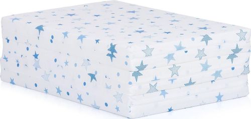 купить Детское постельное белье Chipolino MAT02205WHBL Матрас складной 60/120/6 white/blue stars в Кишинёве 