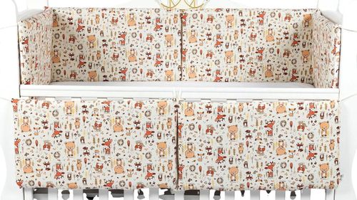 купить Бортик для кроватки PernaMea Forest Bej 120x60cm (PM.101755/11) в Кишинёве 