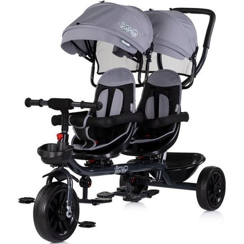 cumpără Bicicletă-cărucior Chipolino TRKHH0262PL Hip Hop Platinum, Tricicletă dublă în Chișinău 