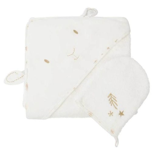 купить Аксессуар для купания Premaman PBRF01-ECR-UNQ Банное полотенце с капюшоном и перчаткой Magic Winter в Кишинёве 