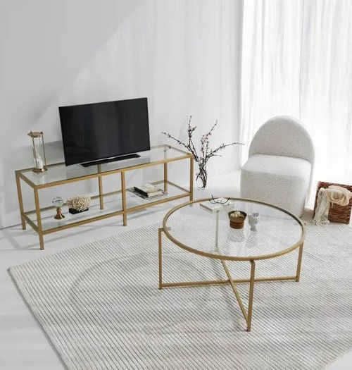 cumpără Comodă TV Trendy Basic Gold TV501 130x45x40cm în Chișinău 