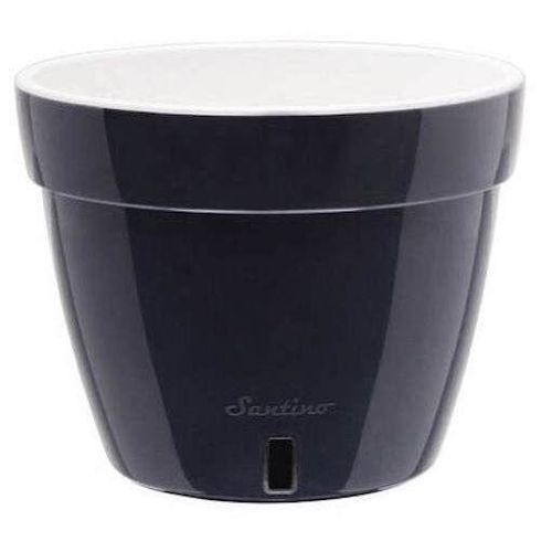 cumpără Ghiveci pentru flori Santino Asti (12.0L, Antracit/Alb) în Chișinău 