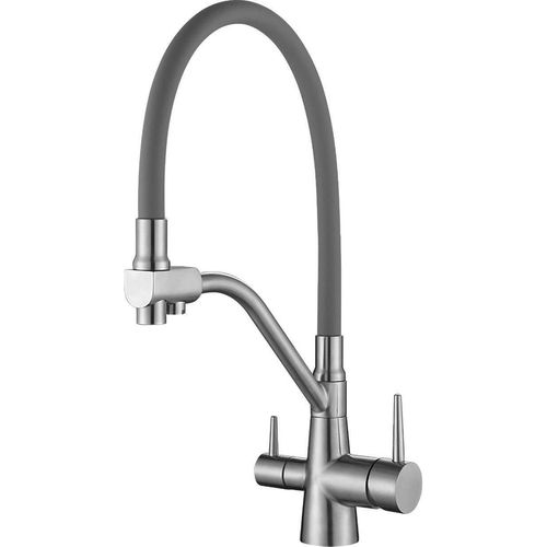 купить Смеситель кухонный Genesis Premium C 008 GH Premium Loft inox/grey в Кишинёве 