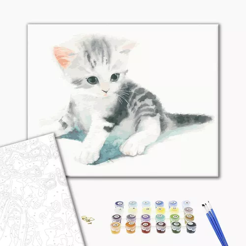 cumpără Tablou pe numere BrushMe GT66034 Pisoi în acuarelă în Chișinău 