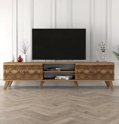 cumpără Comodă TV Trendy Clasa, Nuc 180x44x35cm în Chișinău 