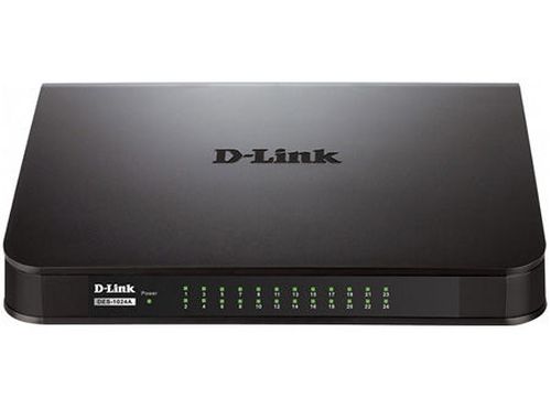 купить D-Link DES-1024A/E1B L2 Unmanaged Switch with 24 10/100Base-TX ports, 8K Mac address, Auto-sensing, Plastic case (retelistica switch/сетевой коммутатор) в Кишинёве 