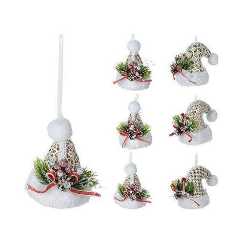 купить Новогодний декор Promstore 49155 Украшение елочное Шапка в кружеве 21cm, золотой в Кишинёве 