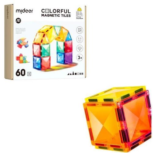 cumpără Set de construcție Mideer CT1210 Set multicolor de construcție magnetic, 60 buc. în Chișinău 