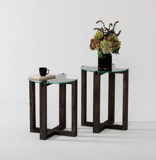 купить Журнальный столик Trendy Amalfi, Антрацит 40x50x40 см в Кишинёве 