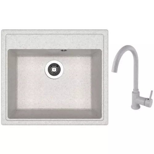 cumpără Chiuvetă bucătărie cu bateria Dr.Gans Nika 570 + SanDonna F 7073 gri în Chișinău 