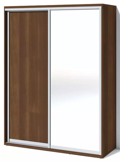 купить Шкаф Fabrik Home Купе 1600 (1 зеркало + 1 ДСП ) орех тёмный в Кишинёве 